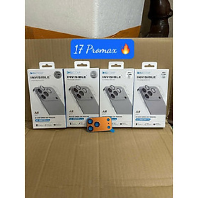 Dán cường lực bảo vệ Camera cho iPhone 17 Pro / 17 Pro Max hiệu Kuzoom kèm khung tự dán