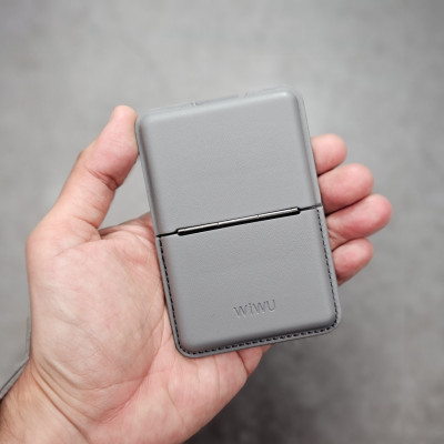 Ví da đựng Card từ tính tích hợp giá đỡ đa năng hiệu WiWU Mag Wallet ATM Visa Card Holder cho iPhone / điện thoại samsung - Hàng nhập khẩu