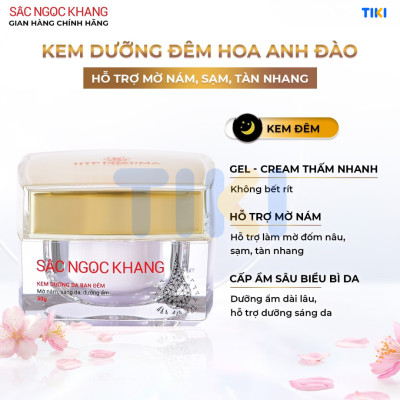 Combo 5 món Nước tẩy trang 145ml + Sữa rửa mặt 100g + Nước hoa hồng 145ml + Kem chống nắng 50g + Kem dưỡng da ban đêm 30g [Sắc Ngọc Khang official]
