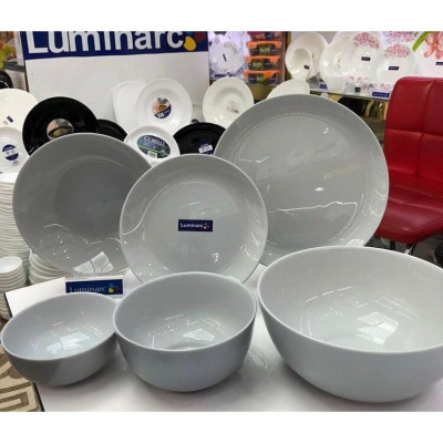 Đĩa (dĩa) thủy tinh nông lòng Luminarc Diwali Granit 19cm P0704 | Hàng chính hãng