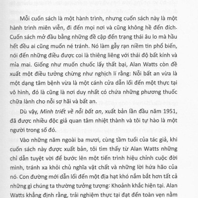 Minh Triết Về Nỗi Bất An - Một Thông Điệp Cho Thời Đại Đầy Lo Âu (Tái Bản 2023)