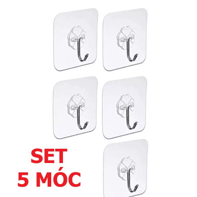SET Móc Treo Trong Suốt Đa Năng Bằng Nhựa Nhỏ Gọn, Móc Dán Tường Siêu Chắc, Móc Treo Đồ Dùng Gia Đình. Taky Home 2213set