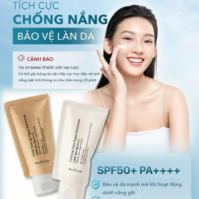 Kem Chống Nắng Herbloom Thuần Chay Daily Toneup/ Calming Days Vegan Sunscreen SPF 50+ / PA ++++ 50ML