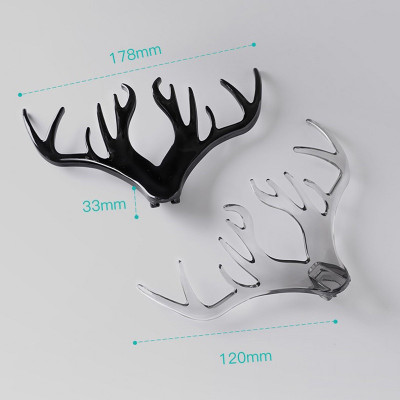 Móc Treo Đồ Vật Dán Tường Sừng Hươu Trong Suốt DEERHORN 18Cm, Móc dán tường hình sừng hươu decor trang trí nhà cửa