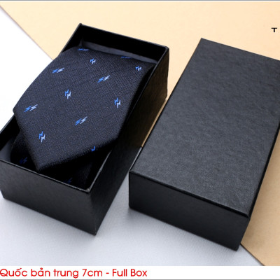 Cavat nam Hàn Quốc cao cấp, Cavat chú rể,MC, công sở bản trung 7cm - Tặng kèm hộp Full box