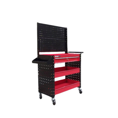 Xe đẩy dụng cụ 3 khay 1 ngăn kéo 2 tấm hông có tấm treo Stronger Tool