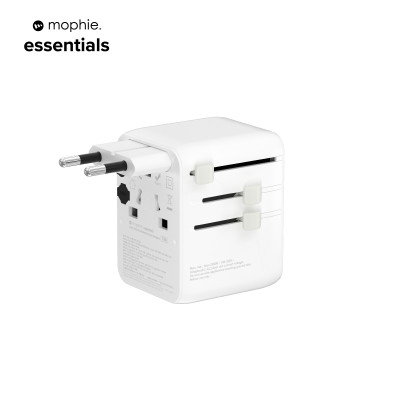Sạc du lịch chuyển đổi chân cắm mophie Essentials PD 70W, 35W 3C2A GaN - Hàng chính hãng