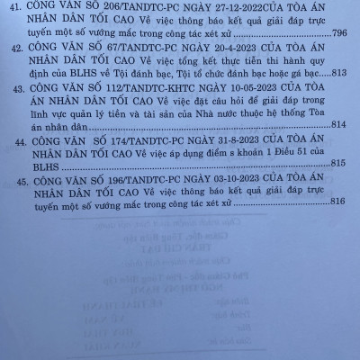 Hệ Thống 70 Án Lệ Và Các Giải Đáp Vướng Mắc Trong Nghiệp Vụ Xét Xử Của Tòa Án Nhân Dân Tối Cao Từ Năm 2016 Đến Nay