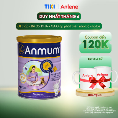 Sữa Bột Dành Cho Mẹ Bầu Anmum Materna Hương Vanilla 800g - Tặng Set 2 ly sứ