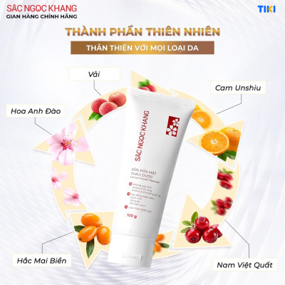 Combo 5 món Nước tẩy trang 145ml + Sữa rửa mặt 100g + Nước hoa hồng 145ml + Kem chống nắng 50g + Kem dưỡng da ban đêm 30g [Sắc Ngọc Khang official]