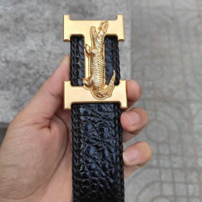 Thắt Lưng Da Cá Sấu Liền Bản Rộng 4cm 
