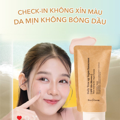 Kem Chống Nắng Herbloom Thuần Chay Daily Toneup/ Calming Days Vegan Sunscreen SPF 50+ / PA ++++ 50ML