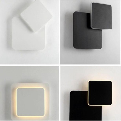 Đèn tường led vuông xoay 360 độ, đèn trang trí DT