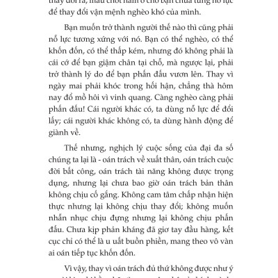 Sách - Thay Đổi Bản Thân, Làm Chủ Cuộc Đời - Mọi Nỗ Lực Không Bao Giờ Là Muộn