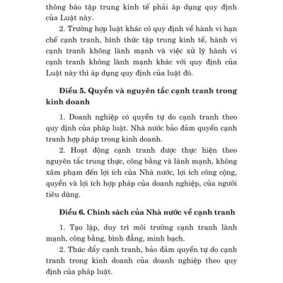 Luật cạnh tranh (hiện hành) bản in 2024