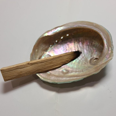 Combo 1 Đĩa ốc xà cừ + 20gr vụn xô trắng hoặc vụn palo santo + 10 viên than