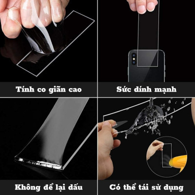 Băng keo 2 Mặt Nano Rộng 2 cm, Băng Dính Keo Acrylic, Dán Trang Trí Cố Định Đồ Vật Siêu Dính Legaxi