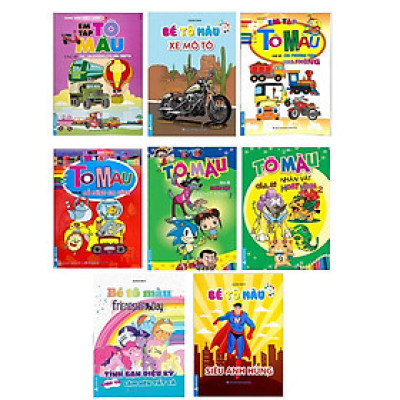 Sách - Em Tập Tô Màu - Chủ Đề Tổng Hợp 2 - Bộ 8 Cuốn
