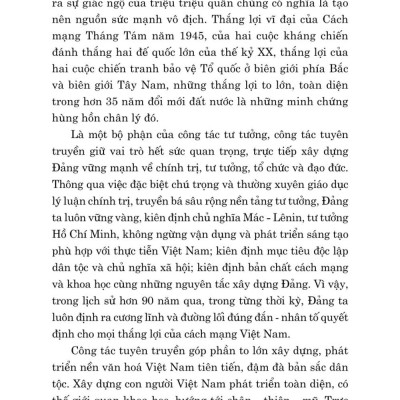 Công tác tư tưởng và những vấn đề đặt ra với công tác tư tưởng trong thời kỳ phát triển mới của đất nước ( Xuất bản lần thứ hai có chỉnh sửa)