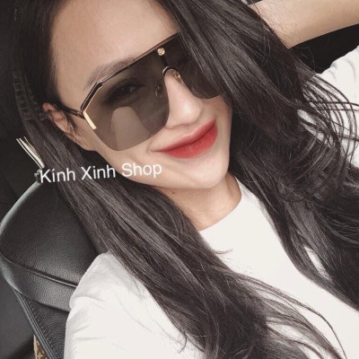 Kính Râm, Kính Mát Nam Nữ Mắt Vuông Kim Loại + Tặng Fullbox Phụ Kiện Hộp Đựng và Khăn Lau