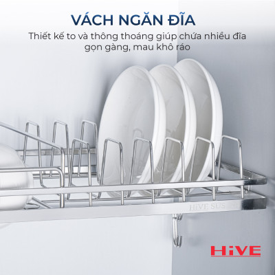 Giá chén bát cố định 2 tầng HiVE Inox 304