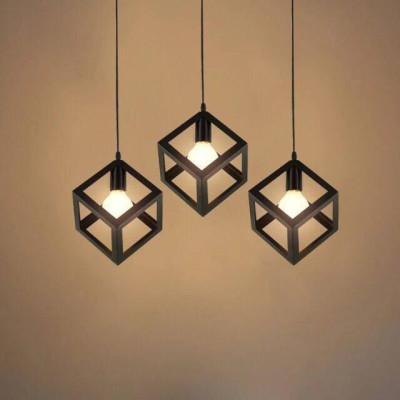 Đèn thả khối hình học khung sắt cao cấp