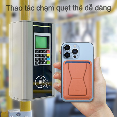 Case đựng thẻ dán mặt sau điện thoại Choetech PC0003 kiêm giá đỡ từ tính - Hàng chính hãng