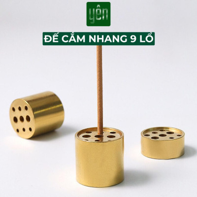 Đế Cắm Nhang Thảo Mộc Bằng Đồng Nguyên Chất Nhiều Kích Thước Đặt Trong Bát Hương Trang Trí Nhà Bàn Thờ Thiền