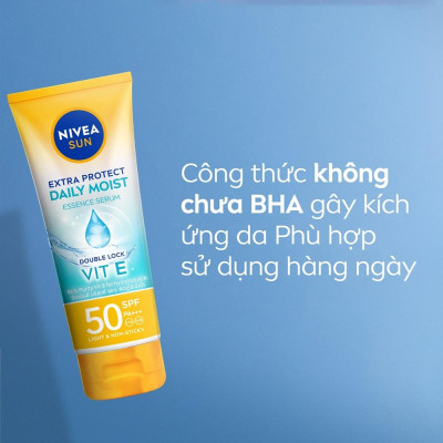 Tinh Chất Chống Nắng Nivea Dưỡng Ẩm Vượt Trội Daily Moist SPF50 PA+++ 180ml