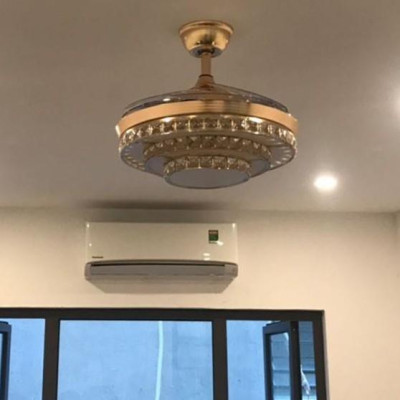 Đèn quạt trần LOSWE kiểu dáng sang trọng, động cơ đồng nguyên khối chạy siêu êm, siêu mát 