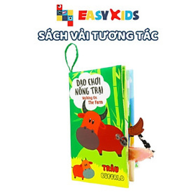 Sách Vải Tương Tác Cho Bé Đoán Đuôi Con Vật 