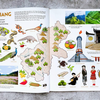 Đất nước gấm hoa - Atlas Việt Nam -  Sách kỉ niệm 65 năm NXB Kim Đồng