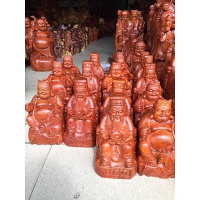 Tượng thần tài thổ địa gỗ hương 20cm - Đồ Gỗ Vinh