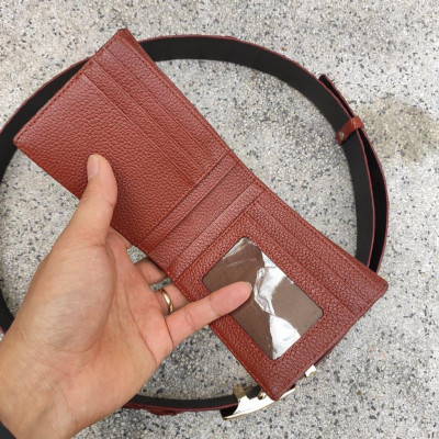 BIG SALE..! Set Cá Sấu Nam Rất Đẹp [VÍ BÀN TAY + NỊT GAI LƯNG] SET2