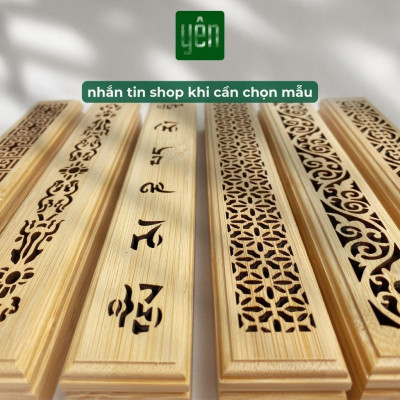 Hộp Đốt Nhang Không Tăm Bằng Tre Nhiều Mẫu Họa Tiết Độc Đáo Yên Thảo Mộc