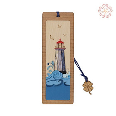 Bookmark giấy xoắn - ngọn hải đăng - size 13.5 x 5.3 cm