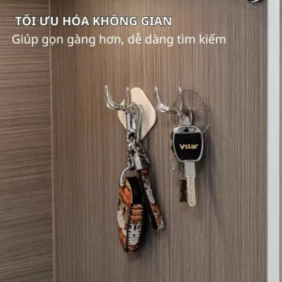 Set 4 Miếng Móc Treo Sừng Hươu Cao Cấp, Chịu Lực 10kg, Móc Hút Chân Không Tiện Lợi - HÀNG CHÍNH HÃNG MINIIN