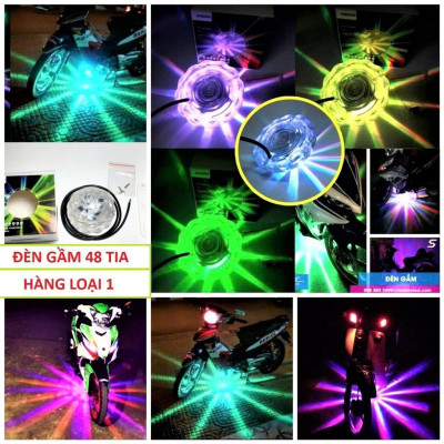 Đèn LED Gầm Xe Máy Ô Tô 48 Tia – Đảo Màu Tự Động, Chớp Nháy Cực Đẹp, Siêu Bền 12V-80V