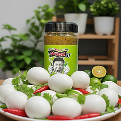 Sốt Muối Tiêu Chay Lá Chanh CayTeDai X1 - Sốt Ăn Liền Lâm Vlog Caytedai Hương Vị Chua Cay Mặn Ngọt Hài Hòa, Phù Hợp Ăn Vặt & Bữa Chính