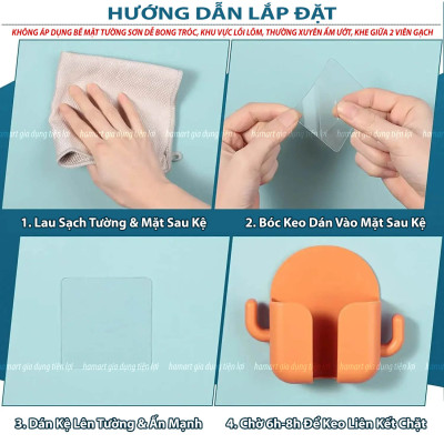 Giá Để Điện Thoại Dán Tường Đa Năng Đựng Điều Khiển Remote Màu Trắng Keo Siêu Dính Tiện Lợi