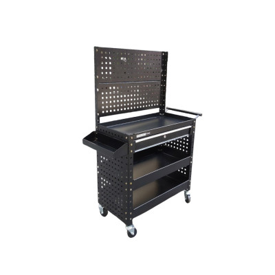 Xe đẩy dụng cụ 3 khay 1 ngăn kéo 2 tấm hông có tấm treo Stronger Tool