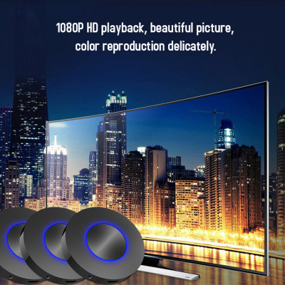 Thiết bị Dongle Wifi Q1 Truyền hình ảnh từ điện thoại lên tivi máy chiếu Hỗ trợ cả HDMI và Chuẩn AV cho Tivi - Dùng được cho hầu hết các dòng điện thoại smartphone... FullHD 1080P - Hàng Chính Hãng