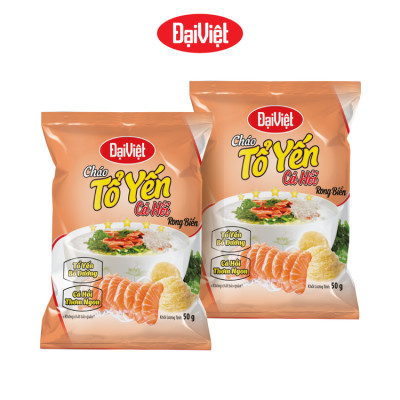 Cháo Tổ Yến Cá Hồi Rong Biển Đại Việt - Ăn Liền - Gói 50gr  - Thùng 30 gói