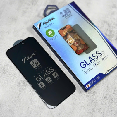Kính cường lực chống nhìn trộm dành cho iPhone 16, iPhone 16 Pro, iPhone 16 Plus, iPhone 16 Pro Max hiệu ANANK Privacy chống vỡ, chống xước cao cấp - Hàng chính hãng.
