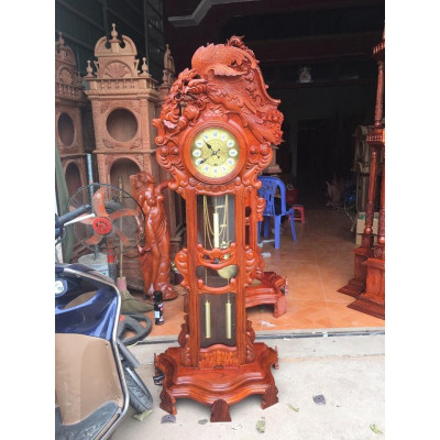 Đồng hồ cây Anh hùng gỗ hương đá