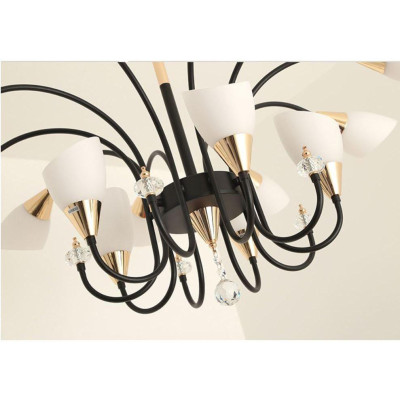 Đèn chùm vintage hiện đại cao cấp 12 , 15 tay kèm bóng led chuyên dụng