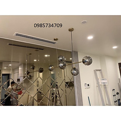 Đèn chùm ý 6 bóng cao cấp,đèn thả trần, đèn trang tri nội thât sang trọng hq