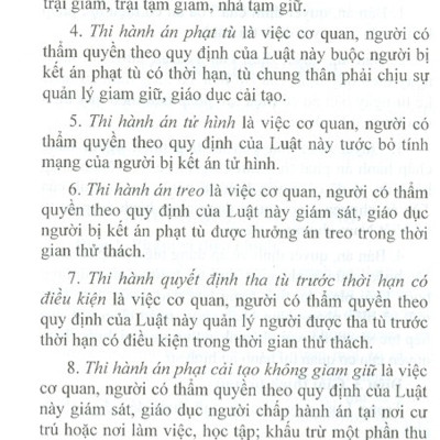Luật Thi Hành Án Hình Sự