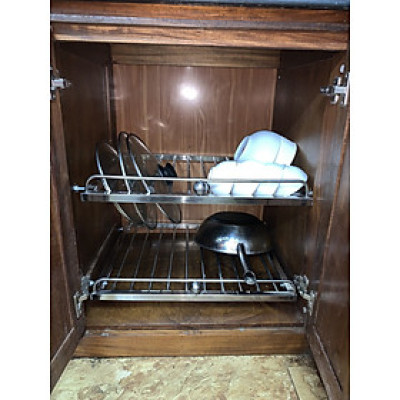 GIÁ GẦM BẾP , KỆ ĐỂ ĐỒ NHÀ BẾP INOX 304 .KT 80X50 cm (giá 1sp)