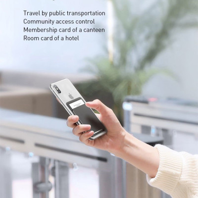 Ốp Lưng Đựng Thẻ Siêu Mỏng Gắn Lưng Điện Thoại Silicon 3M-Chính Hãng Baseus